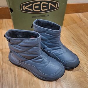 KEEN Women's Terradora II Ankle Pull-On Waterproof Winter Boots Size 5 Gray